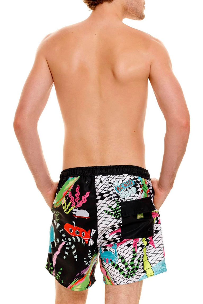 Hover Alternative image - Plash-Mens-Trunks-Joe-13700-back-with-model