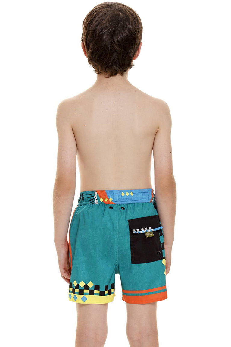 Hover Alternative image - Gleam-nick-kids-trunk-13200-back-with-model