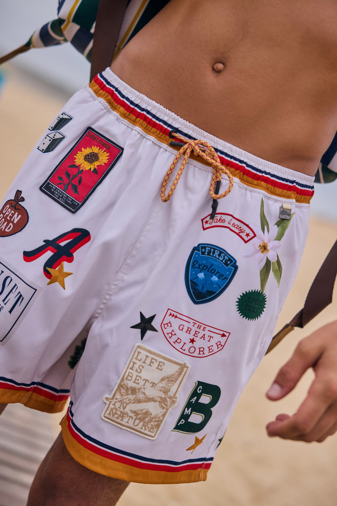 Agua Bendita - Men's Dan Azure Swim Trunks main image 1