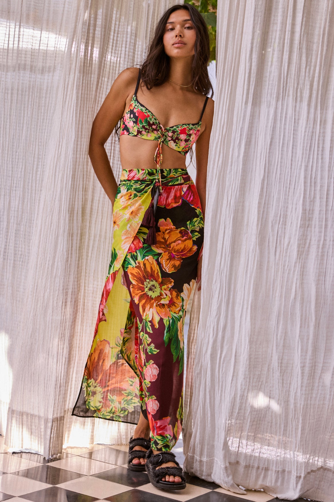 THE TOE NOMAD SLEEVELESS FLARE ONEPIECE