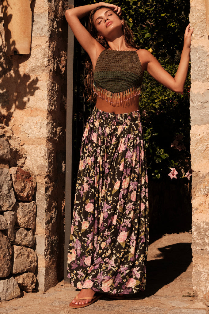 パンツ DEVOA Easy pants brushed cashgora linen DEVOA Baggy Pants Stretch Linen （Olive） - Osaka / Kyoto, -FASCINATE