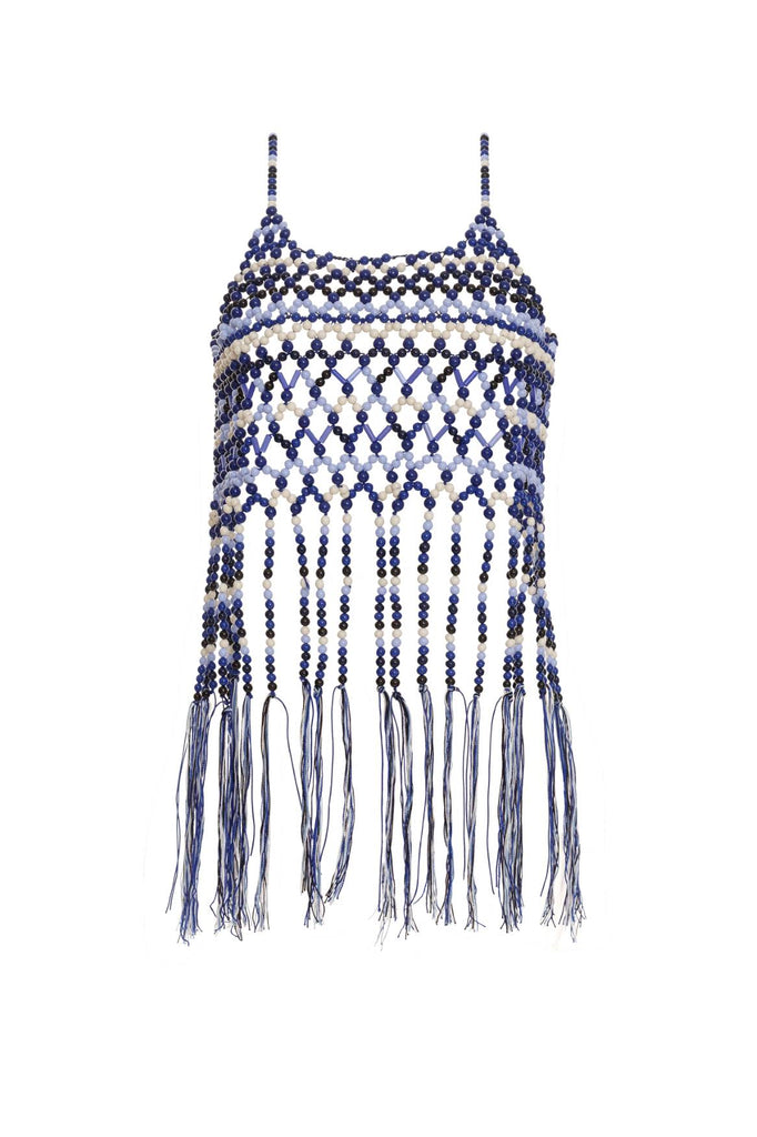 white tassel crop top