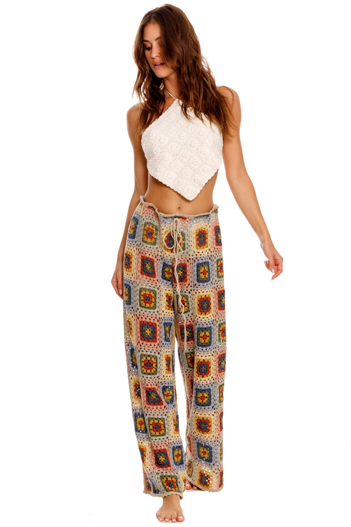 agua bendita Flower Crop Top