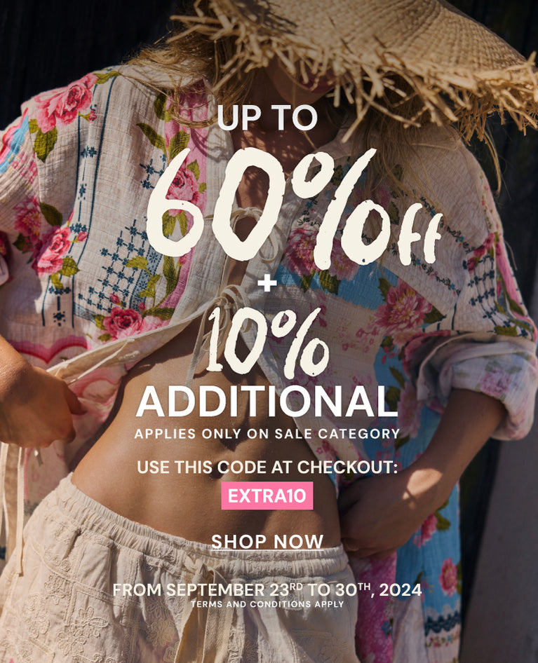 Apply the code Extra10 and get 10% OFF in the Sale section