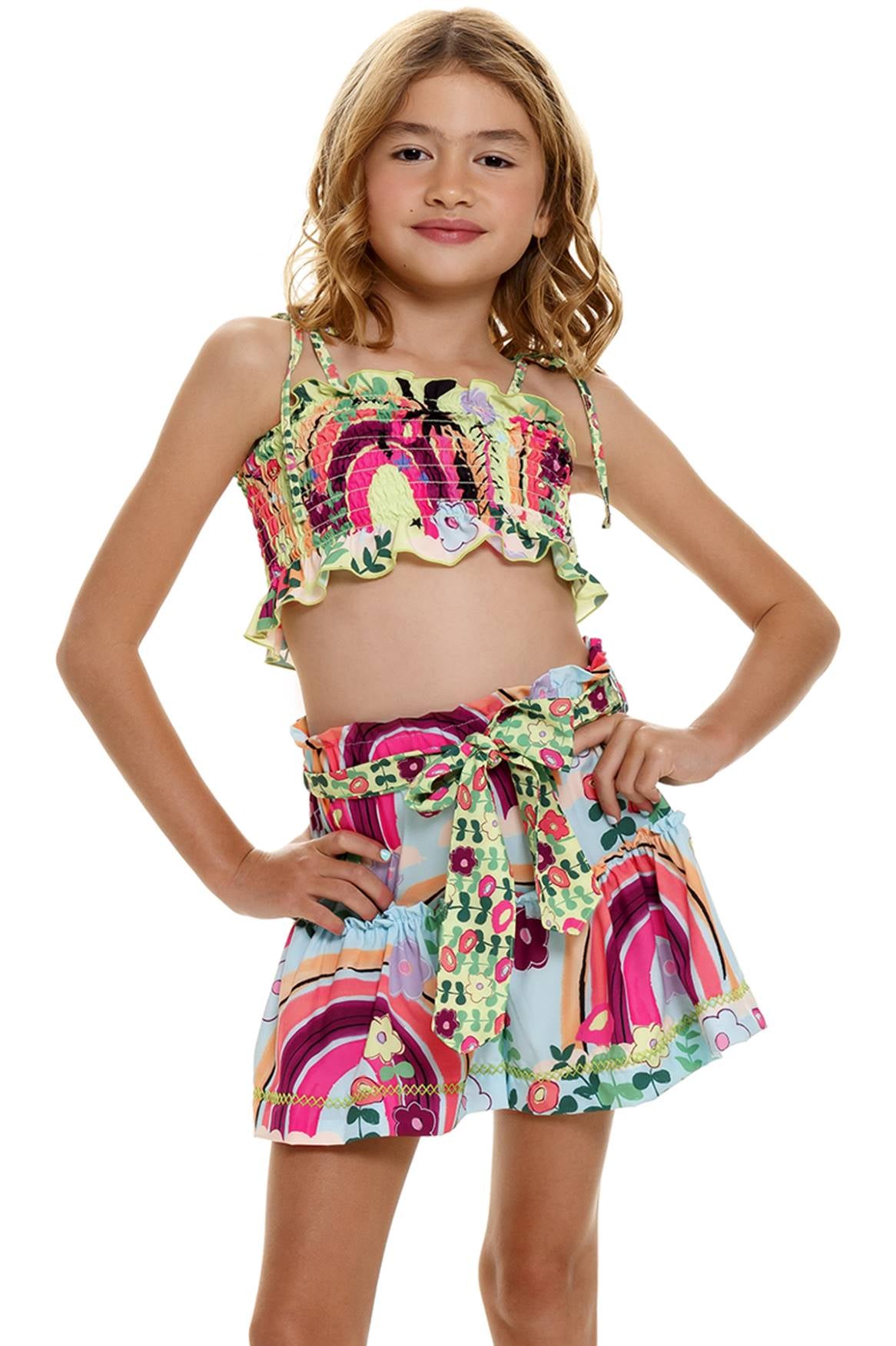 Bonjour Diary Rainbow Check Ibiza Sleeveless Top – Ladida