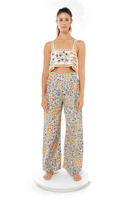 茶々様用WATERCOLOR PRINT BAKER PANTS【UNISEX】