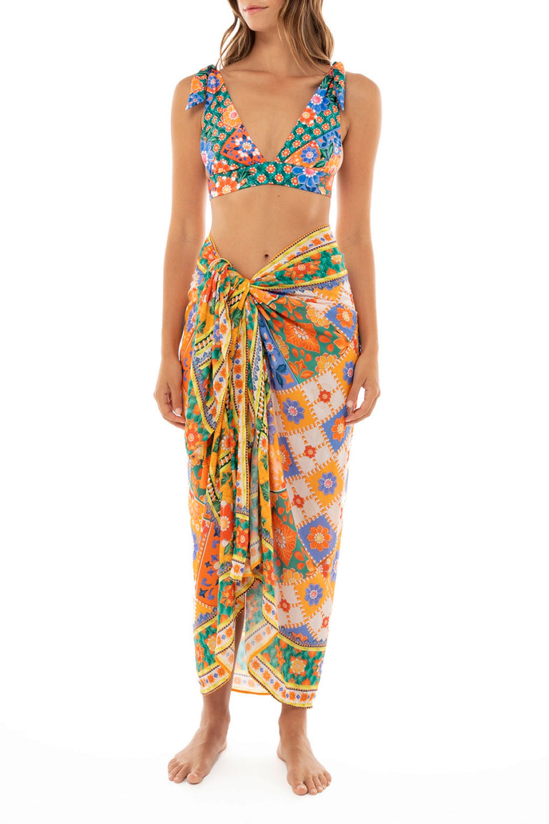 Tile-Marine-Sarong-Cover-Up-14293-front-with-model-wrapped-up - 1