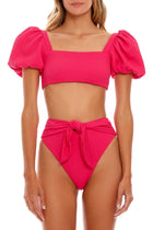 Thumbnail - Cardumen-Solid-Isabella-Bikini-Bottom-9363-front-with-model - 3
